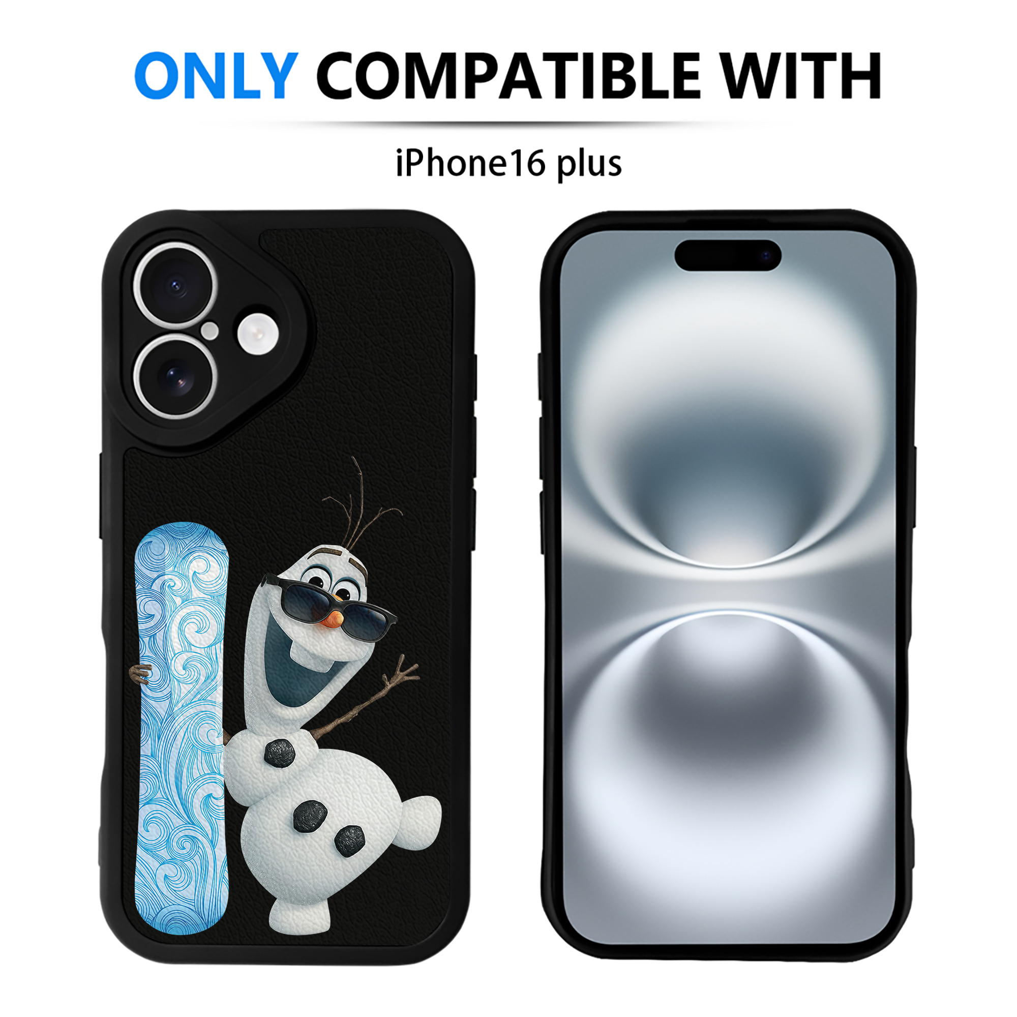 （画像用） アナと雪の女王 アンナ エルサ Frozen Anna Elsa 【iPhone 16シリーズ対応】シリコンスマホケース（レザー調） 材質：シリコン